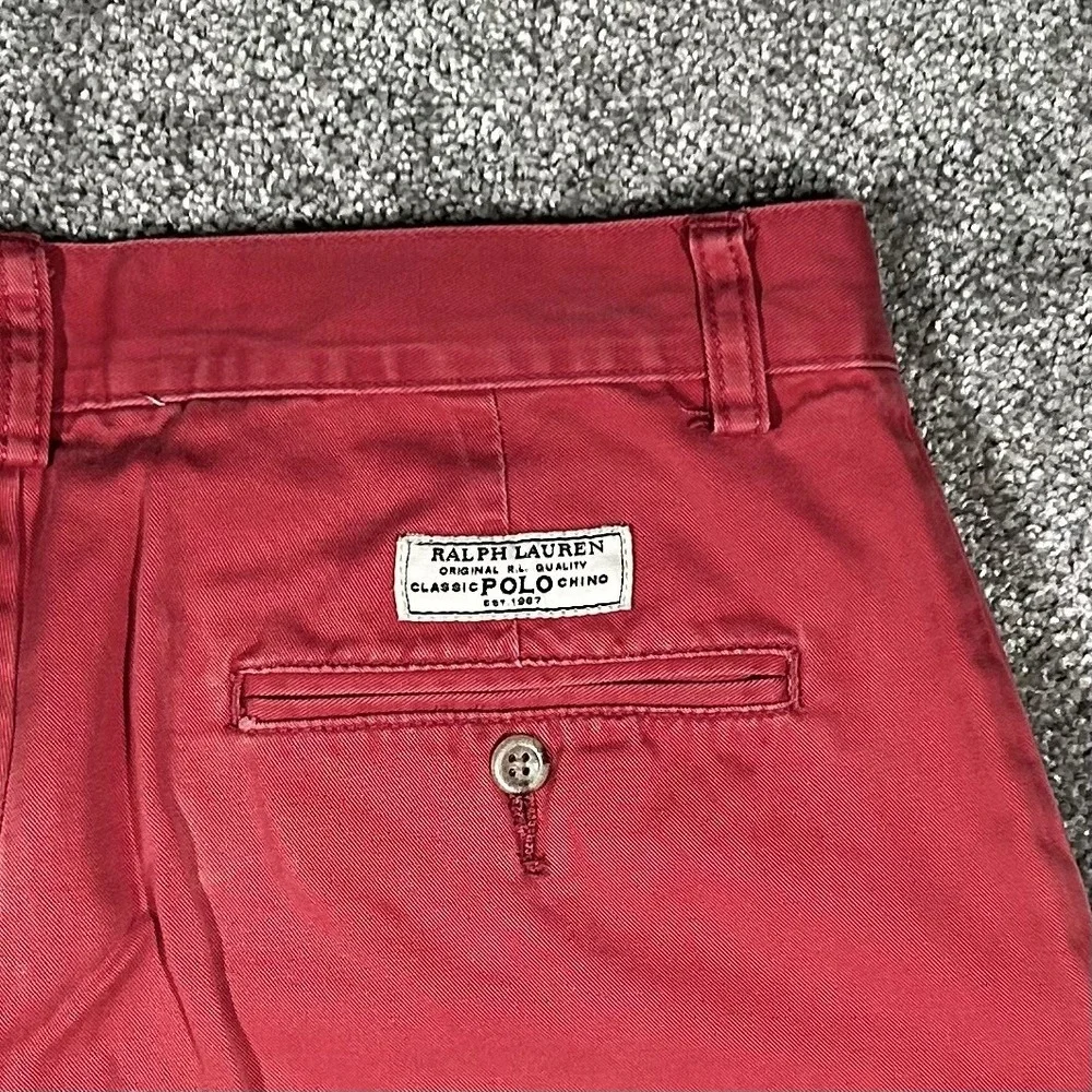Polo Ralph Lauren Prospect Shorts Mens 32 Red Classic Polo Chino Cotton 9 Inseam